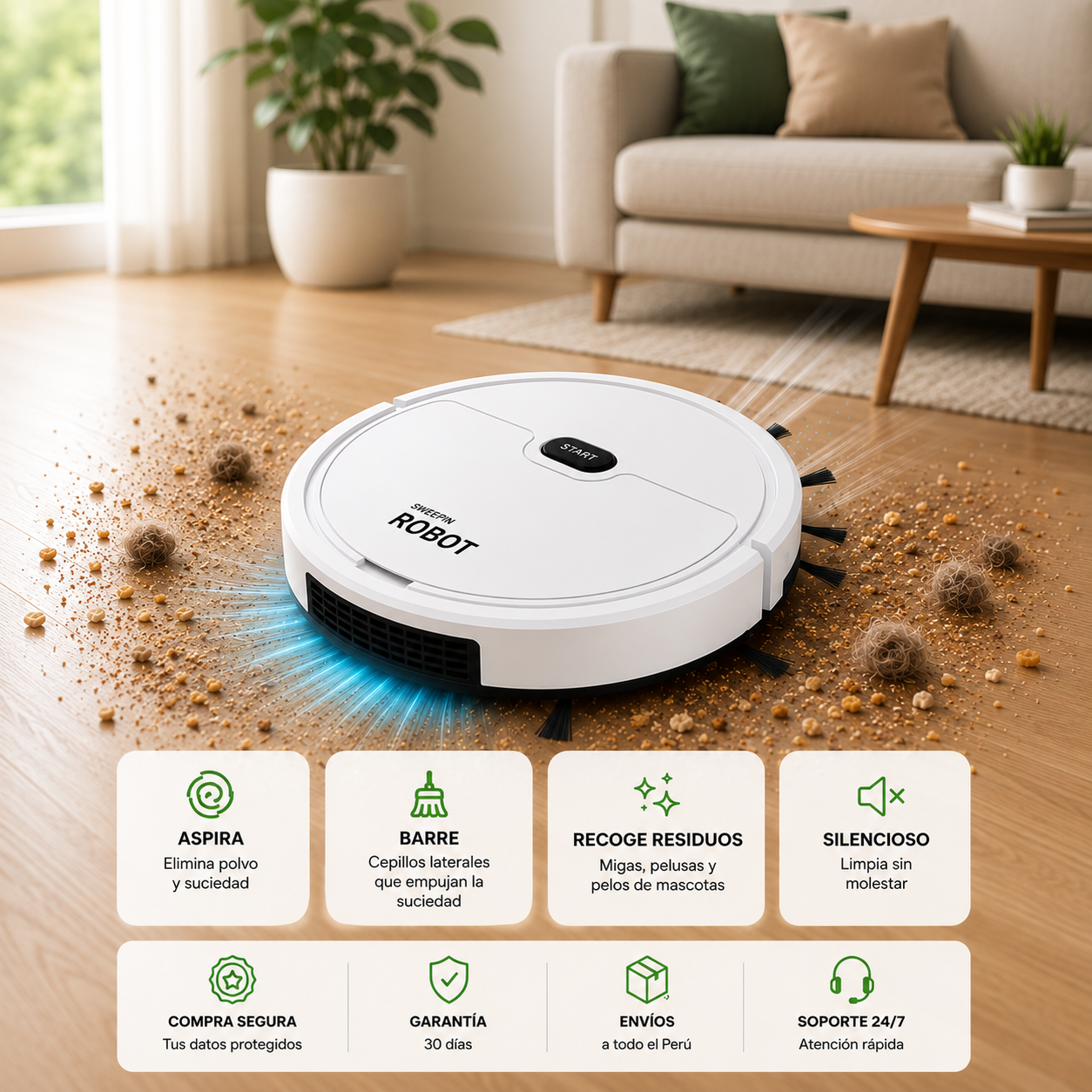 Robot Aspirador INTELIGENTE SKYKING 3 EN 1