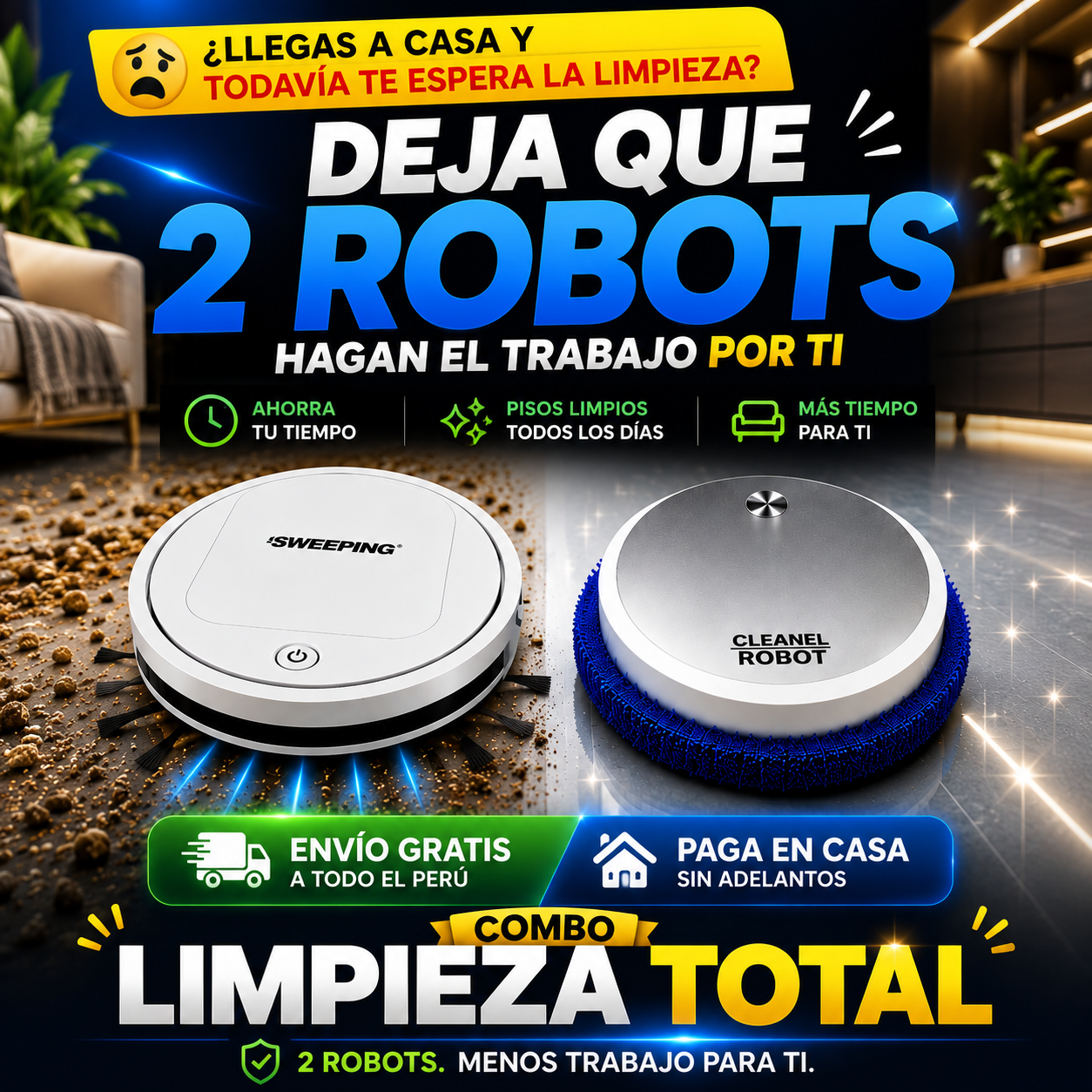 Combo Limpieza Total – 2 Robots para tu Hogar