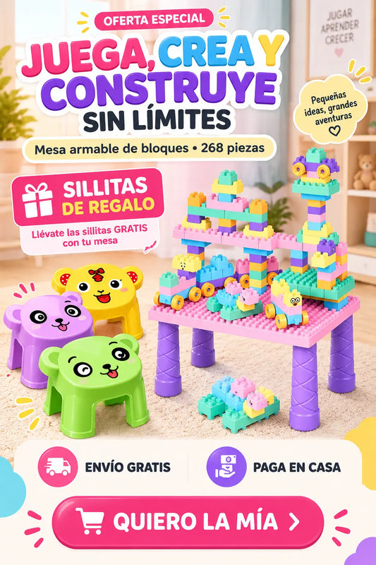 Mesa Creativa Infantil  268 Piezas