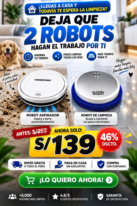 Combo Limpieza Total – 2 Robots para tu Hogar